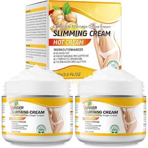 2PCS VOGSIG Ginger Slimming Cream - Anti Cellulite, Fat Burning, Tightening & Moisturizing, 1oz each