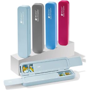 Weekly Pill Organizer - Travel Medicine Organizer, Pill Boxes and Organizer 2 Times a Day, 7 Day Pretty Pill Case, Pill Holder for Vitamins, Medicines and Tablets (Elegant Gray)
