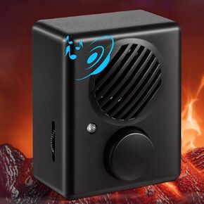 نظام صوت طقطقة الحريق، جهاز صوت طقطقة لمدفأة الغاز الكهربائية مع كابل USB و4 أصوات طبيعية، إعداد مؤقت يعمل بالبطارية وحجم قابل للتعديل in Kuwait