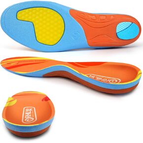 PU Running Shoe Insert Athletic Cushion Women Heel Pain Relief Comfort Shock Absorption Sport Insole, Men Training Walking Hiking Orthotic Gel Insole for Sneaker, XS
