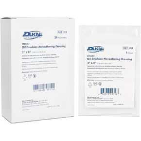 Dukal Oil Emulsion Dressing, 3" W x 8" L (Box of 24)