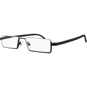 WANWAN Half Frame Blue Light Blocking Reading Glasses Women Men Lightweight TR90 Rim Readers with Case
