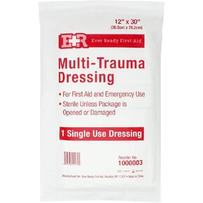 Ever Ready First Aid Multi-Trauma Sterile Non-Woven Dressing 12" x 30"