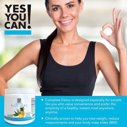 Yes You Can! Organic Aloe Vera Powder Drink Mix - Hydration Booster Infused with Pure Aloe Juice - Delicious Flavors - Made in USA - Antioxidant Rich - Hibiscus Flavor - 40 Servings in Kuwait