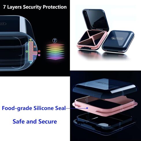 Small Pill Box Waterproof Travel Pill Case Portable Daily Pill Container Pill Holder for Purse 4 Compartments Pocket Compact Medicine Organizer for Vitamin,Fish Oils,Supplements,Medication in Kuwait