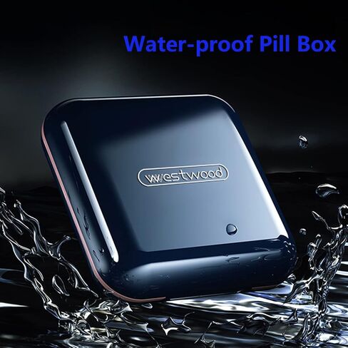 Small Pill Box Waterproof Travel Pill Case Portable Daily Pill Container Pill Holder for Purse 4 Compartments Pocket Compact Medicine Organizer for Vitamin,Fish Oils,Supplements,Medication in Kuwait