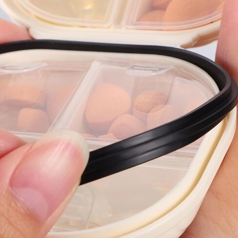 علبة حبوب منع الحمل اللطيفة من Healeved حامل حبوب السفر 2 قطعة بأحجام مختلفة علب حبوب محمولة لصيدلية جيب المحفظة للذهاب in Kuwait