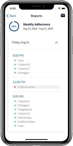 Monthly Pill Organizer by Ellie | Organize Pills in Seconds | Alarm & Phone Notification | Caregiver Notifications | Lights Indicate Which Pills to Take and How Many in Saudi Arabia