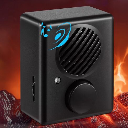 نظام صوت طقطقة الحريق، جهاز صوت طقطقة لمدفأة الغاز الكهربائية مع كابل USB و4 أصوات طبيعية، إعداد مؤقت يعمل بالبطارية وحجم قابل للتعديل in Kuwait