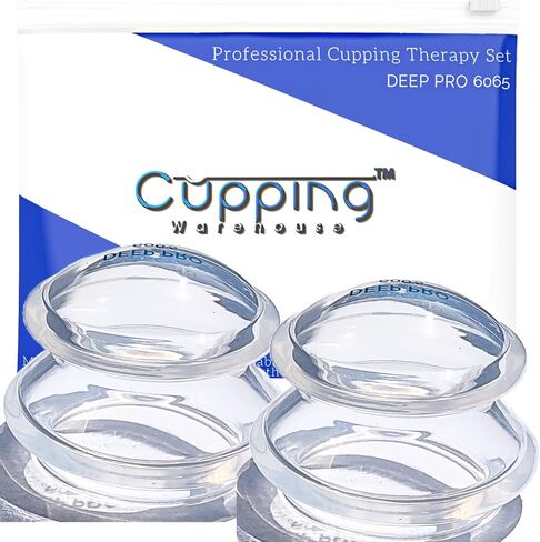 Cupping Warehouse Advanced Supreme 6 DEEP PRO 6065 مجموعة العلاج بالحجامة الاحترافية - مجموعة الحجامة الليفية العضلية للجسم - مجموعة الحجامة الاحترافية القوية المصنوعة من السيليكون - مجموعة الحجامة أكواب العلاج بالتدليك in Kuwait