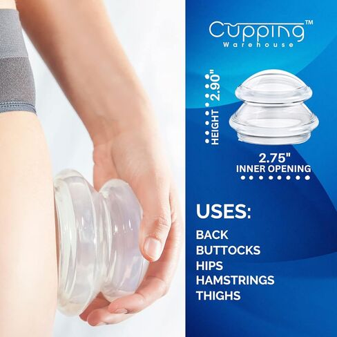 Cupping Warehouse Advanced Supreme 6 DEEP PRO 6065 مجموعة العلاج بالحجامة الاحترافية - مجموعة الحجامة الليفية العضلية للجسم - مجموعة الحجامة الاحترافية القوية المصنوعة من السيليكون - مجموعة الحجامة أكواب العلاج بالتدليك in Kuwait