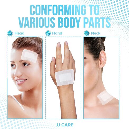 JJ CARE Waterproof Adhesive Island Dressing [Pack of 50], 2" x 3.75" Sterile Island Wound Dressing, Breathable Bordered Gauze Dressing, Individually Wrapped Latex Free Bandages, Non-Stick Central Pad in Saudi Arabia