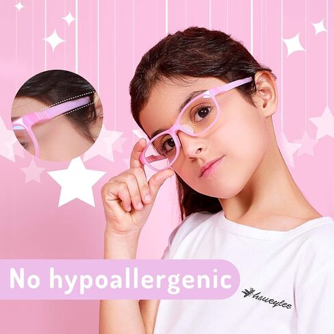 FONHCOO Blue Light Blocking Glasses for Kids, Boys & Girls Unbreakable Frame Computer Gaming TV Glasses in Kuwait