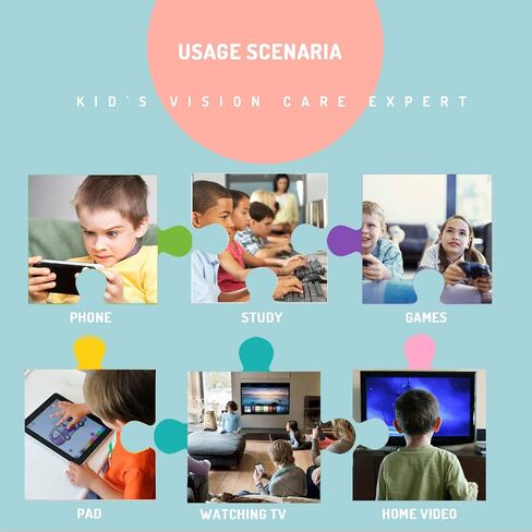 FONHCOO Blue Light Blocking Glasses for Kids, Boys & Girls Unbreakable Frame Computer Gaming TV Glasses in Kuwait