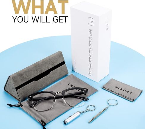 نظارات Nipukt Blue Light خفيفة الوزن، قراءة الكمبيوتر/الألعاب/الهواتف/نظارات التلفزيون، نظارات مضادة لإجهاد العين in Kuwait