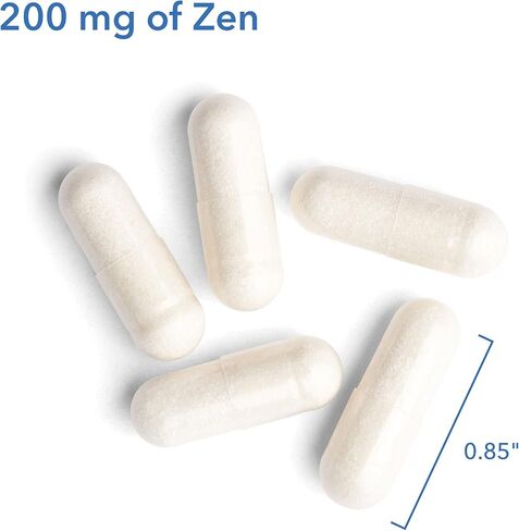 Allergy Research Group 200 mg of Zen Supplement - Calmness Support, Day or Night, GABA, L-Theanine, Hypoallergenic, Vegetarian Capsules - 60 Count in Kuwait