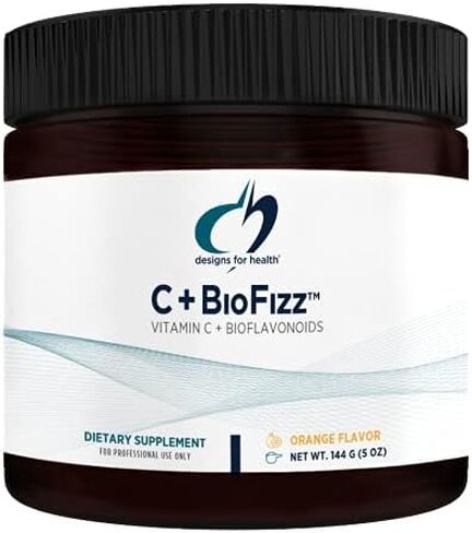 تصاميم للصحة C+BioFizz Fizzy فيتامين C مسحوق مشروب فيتامين C عالي الفعالية مع بيوفلافونويد - دعم المناعة + مضادات الأكسدة مزيج مشروب مسحوق فيتامين - نباتي (36 حصة / 144 جم) in Saudi Arabia
