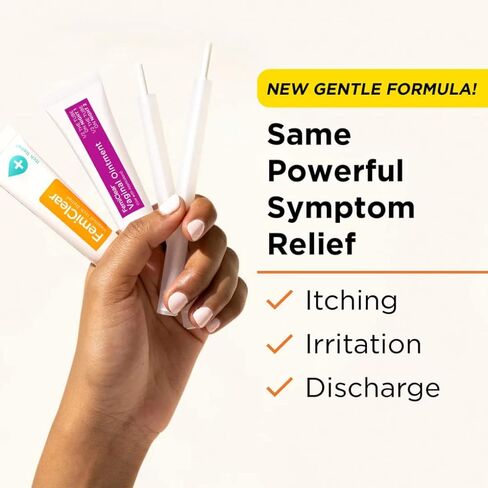 تركيبة فيميكلير اللطيفة لعلاج العدوى لمدة يومين، تركيبة لطيفة للأفراد الأكثر حساسية، مرهم بمكونات طبيعية بالكامل + مرهم خارجي لتخفيف الحكة، منتجات العناية الأنثوية in Kuwait