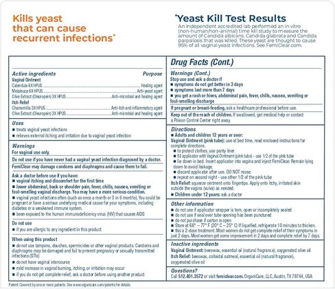 تركيبة فيميكلير اللطيفة لعلاج العدوى لمدة يومين، تركيبة لطيفة للأفراد الأكثر حساسية، مرهم بمكونات طبيعية بالكامل + مرهم خارجي لتخفيف الحكة، منتجات العناية الأنثوية in Kuwait