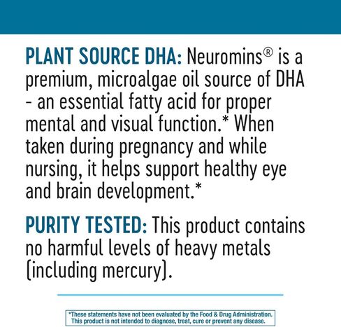 Nature's Way Neuromins قوة إضافية، مصدر نباتي DHA، يدعم وظيفة الدماغ والرؤية*، 60 كبسولة هلامية in Kuwait