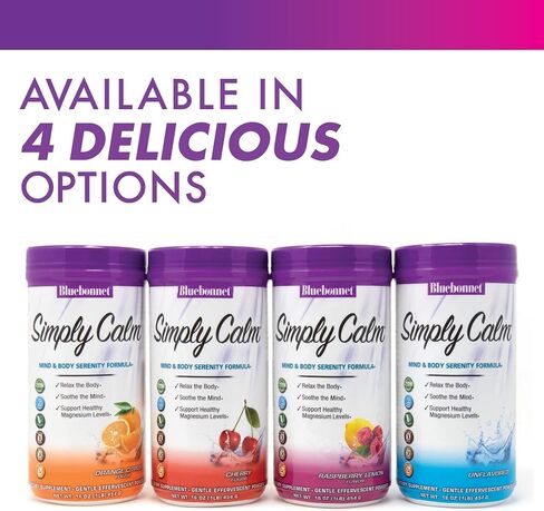 Bluebonnet Nutrition Simply Calm Powder، للتهدئة*، تشنجات العضلات*، تخفيف التوتر*، خالي من الصويا، خالي من الغلوتين، غير معدل وراثيًا، معتمد من الشريعة اليهودية، خالي من منتجات الألبان، نباتي، 16 أونصة، 82 حصة، نكهة ليمون التوت in Saudi Arabia