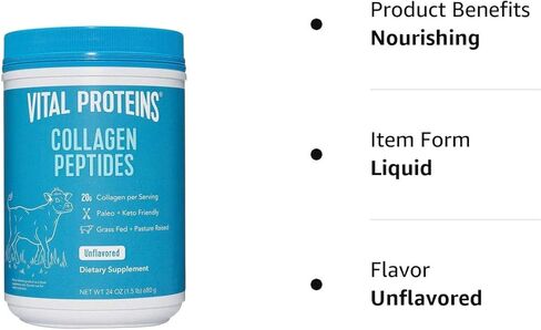 البروتينات الحيوية، كولاجين الببتيدات، مكمل غذائي بدون نكهة، سائل (الوزن الصافي 24 أونصة)، in Kuwait