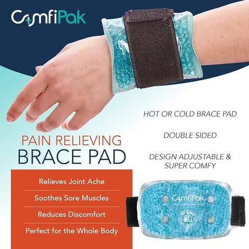 Wrist and Ankle Gel Pack – Reusable Heat and Ice Packs for Injuries and Pain Relief - Gel Bead Hot and Cold Compression Pad – Freezer and Microwave Safe – ComfiPak in Saudi Arabia