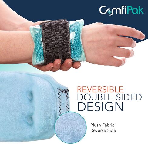 Wrist and Ankle Gel Pack – Reusable Heat and Ice Packs for Injuries and Pain Relief - Gel Bead Hot and Cold Compression Pad – Freezer and Microwave Safe – ComfiPak in Saudi Arabia