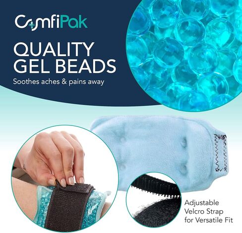 Wrist and Ankle Gel Pack – Reusable Heat and Ice Packs for Injuries and Pain Relief - Gel Bead Hot and Cold Compression Pad – Freezer and Microwave Safe – ComfiPak in Saudi Arabia