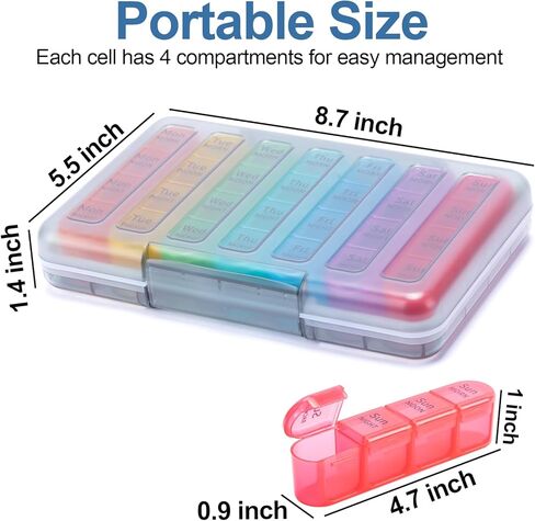 دافيكي منظم حبوب الدواء الأسبوعي مقاوم للرطوبة 4 مرات في اليوم in Kuwait