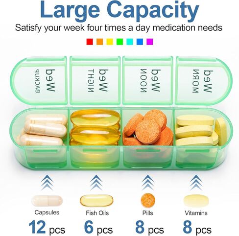 دافيكي منظم حبوب الدواء الأسبوعي مقاوم للرطوبة 4 مرات في اليوم in Kuwait