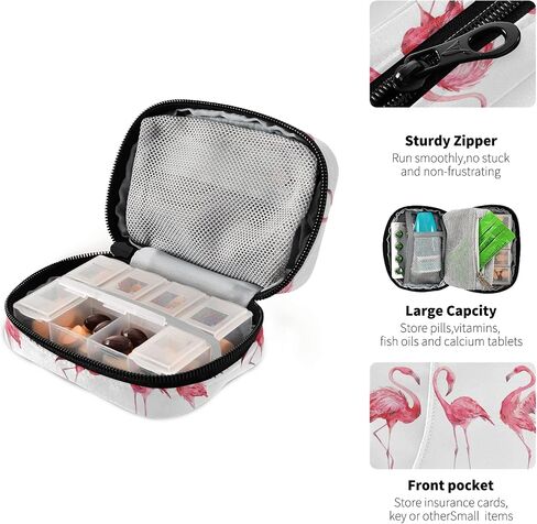 Naanle Custom Pill Box 7 Day Customizable Personalized Pill Case Travel Pill Organizer Bag with Zipper Portable Weekly Case Compact Size for Vitamin Supplement Holder… in Kuwait