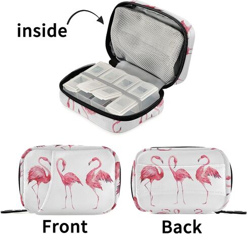 Naanle Custom Pill Box 7 Day Customizable Personalized Pill Case Travel Pill Organizer Bag with Zipper Portable Weekly Case Compact Size for Vitamin Supplement Holder… in Kuwait