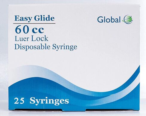 60cc Luer Lock Sterile Syringe, No Needle, 25 Count in Saudi Arabia