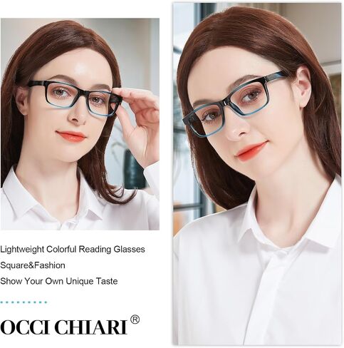 OCCI CHIARI نظارات القراءة الملونة للنساء خفيفة الوزن ضئيلة القراء 1.0 1.25 1.5 1.75 2.0 2.25 2.5 2.75 3.0 3.5 4.0 5.0 6.0 in Kuwait