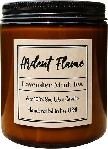 Candles | Caramel Coffee Bean | 100% Natural Soy Wax Candle for Home Decor | Highly Scented | Premium Fragrance | Handmade in Vermont, USA | 8 oz | Long Lasting | Gift for Women and Men in Kuwait