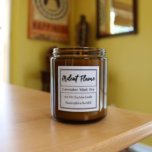 Candles | Caramel Coffee Bean | 100% Natural Soy Wax Candle for Home Decor | Highly Scented | Premium Fragrance | Handmade in Vermont, USA | 8 oz | Long Lasting | Gift for Women and Men in Kuwait