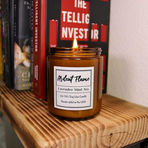 Candles | Caramel Coffee Bean | 100% Natural Soy Wax Candle for Home Decor | Highly Scented | Premium Fragrance | Handmade in Vermont, USA | 8 oz | Long Lasting | Gift for Women and Men in Kuwait