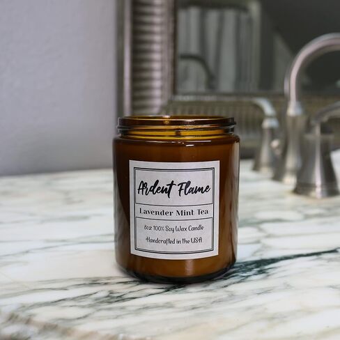 Candles | Caramel Coffee Bean | 100% Natural Soy Wax Candle for Home Decor | Highly Scented | Premium Fragrance | Handmade in Vermont, USA | 8 oz | Long Lasting | Gift for Women and Men in Kuwait