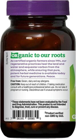 Oregon's Wild Harvest Certified Organic Milk Thistle Dandelion Capsules, 80% Silymarin, Burdock and Artichoke, 90 Count in Saudi Arabia