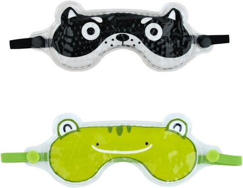 أقنعة العين الساخنة والباردة للأطفال من فومي كير | 2- باك | أقنعة بتصميم حيوانات مرحة متعددة الاستخدام للعيون والجبهة والرقبة والمرفق والكاحلين | تخفيف آلام الحمى والجيوب الأنفية والصداع وبو بوس وأسنان الحكمة in Kuwait