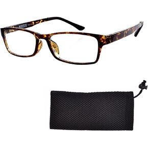 Fullwosing Reading Glasses +6.00 Mens Womens Eyeglasses Office Eyewear Tortoise Frame