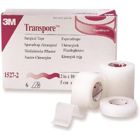 3M-1527-3 Transpore Surgical Tape 3" x 10 yards - Box of 4 Rolls