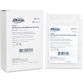 Dukal Oil Emulsion Dressing, 3" W x 3" L (Box of 50)