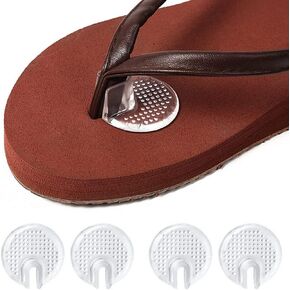 3Pairs Soft Silicone Flip Gel Cushions Pad Toe Protectors for Thong Sandal Flip Flop Gel Inserts Guards Insoles Shoes Grip Pads (Style 1)