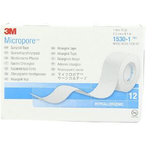 3M شريط ورقي ميكروبور - ابيض، 1 انش × 10 ياردة (علبة من 12) (عبوة من قطعتين) in Saudi Arabia
