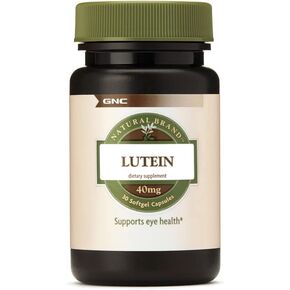 GNC Natural Brand Lutein 20mg, 60 Capsules, Supports Eye Health in Saudi Arabia