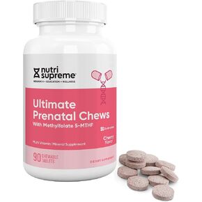Nutri Supreme Prenatal Vitamin, Prenatal Vitamins Supplement for Women with Highly Absorbable Methyl Folate, One Per Day Prenatal Multivitamin with Iron, Kosher, Capsules, 60 Count in Saudi Arabia