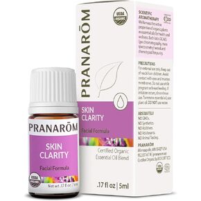 Pranarom - Skin Clarity Essential Oil Blend (5ml) - Lavender, Tea Tree, Thyme, Rosemary, Niaouli, Chamomile, & Helichrysum - 100% Pure Essential Oil for Skincare | USDA and ECOCERT Certified Organic in Saudi Arabia