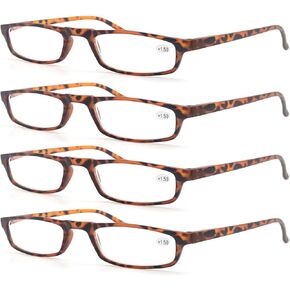 MODFANS Women Reading Glasses Men Readers,Narrow Lightweight Glossy Frame Flexible Spring Hinge Trendy?Small Eyeglasses Pouch Protect Comfort Match Wear